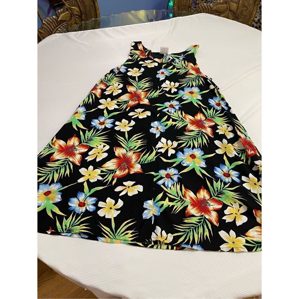 Mango Moon Floral Hawaiian Dress Size Medium